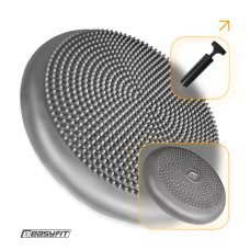 Балансировочная подушка массажная EasyFit Balance Cushion-A серая + насос