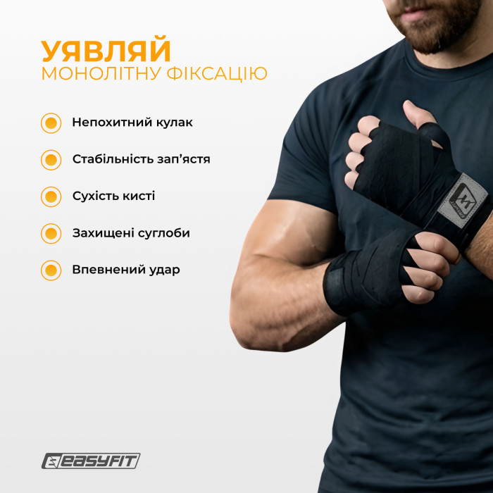 Бинти для боксу EasyFit Classic Wrap 4,5 м