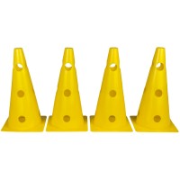 Конусы-фишки спортивные EasyFit 31 см (набор 4 штуки) желтые