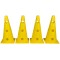 Конусы-фишки спортивные EasyFit 31 см (набор 4 штуки) желтые