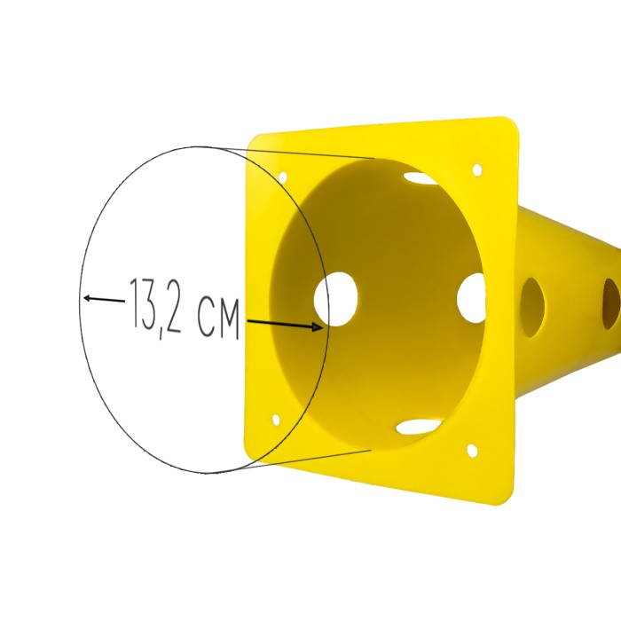 Конусы-фишки спортивные EasyFit 31 см (набор 4 штуки) желтые
