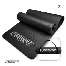 Коврик для фитнеса и йоги EasyFit NBR 8 мм черный