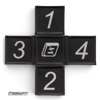 Крос-мат для прыжков EasyFit спортивный складной (черный)