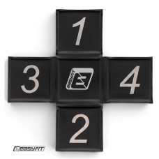 Крос-мат для прыжков EasyFit спортивный складной (черный)