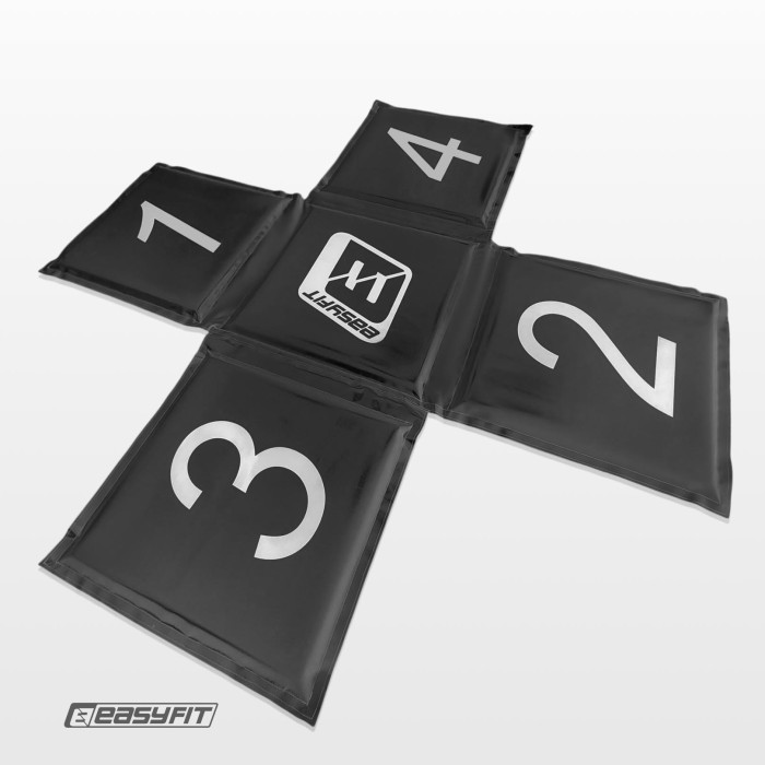 Крос-мат для прыжков EasyFit спортивный складной (черный)