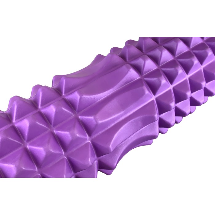 Массажный ролик EasyFit Solid Grid Roller 45 см v.2.2s фиолетовый