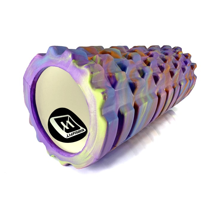 Массажный ролик EasyFit Grid Roller 33 см v.1.1 Multi Фиолетовый