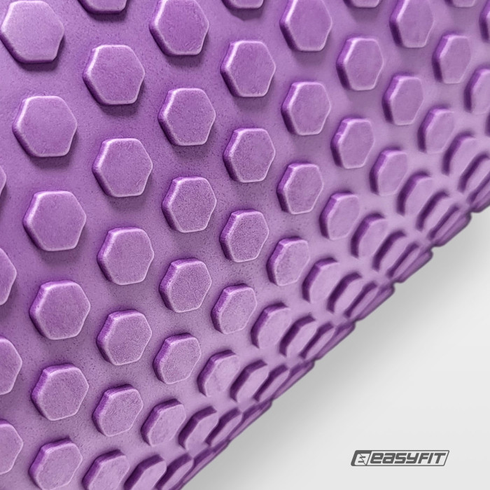 Масажний ролер EasyFit Foam Roller 45 см Фіолетовий