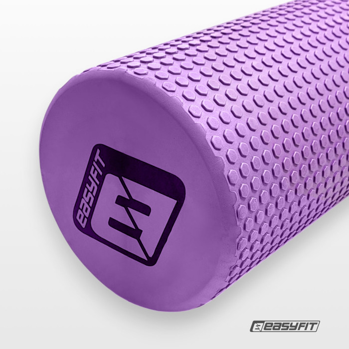 Масажний ролер EasyFit Foam Roller 45 см Фіолетовий