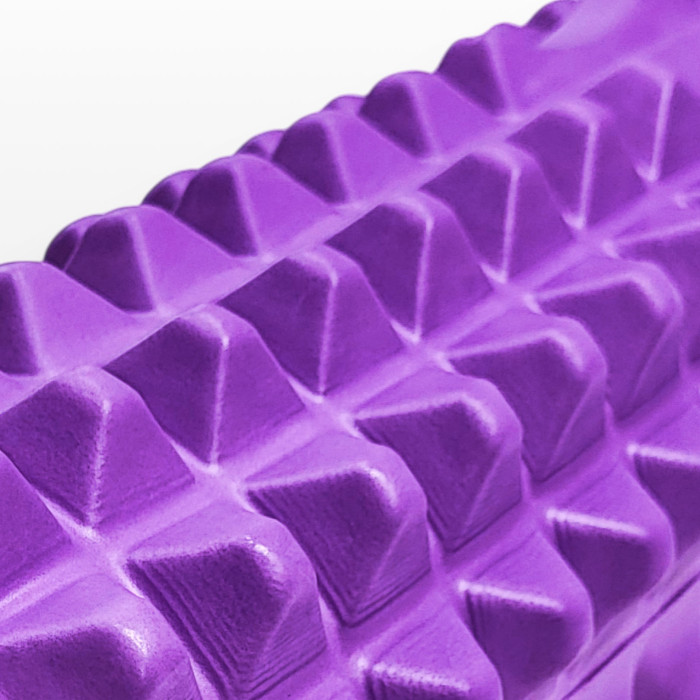 Масажний ролик EasyFit Solid Grid Roller 45 см v.2.2s фіолетовий
