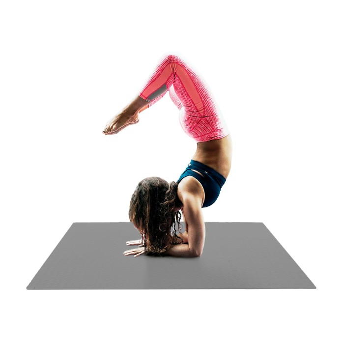 Татами мат EasyFit 8 шт (30х30х1 см) ласточкин хвост серый