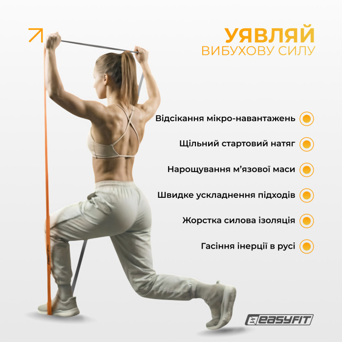 Набір двошарових резинок для підтягування EasyFit Premium 7-45 кг (3 шт)