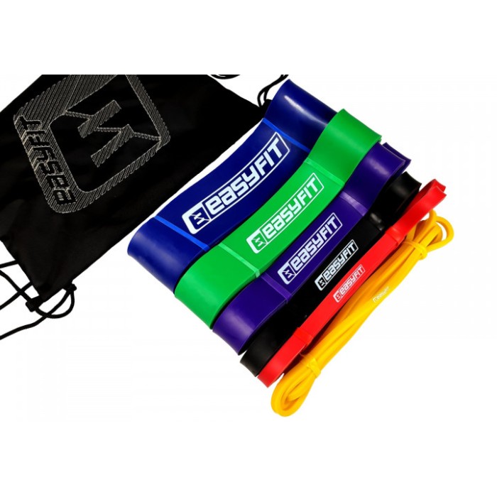 Резиновые петли EasyFit: набор 1-110 кг (6 шт)
