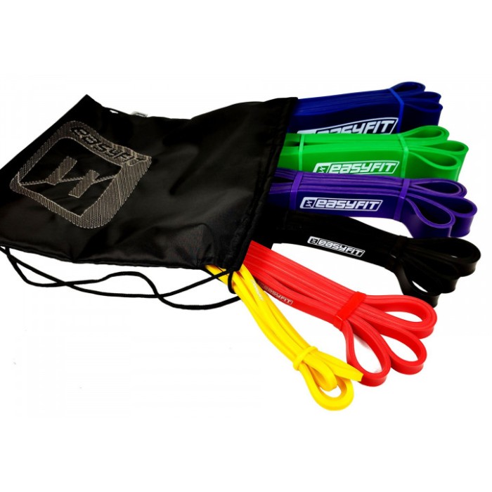 Резиновые петли EasyFit: набор 1-110 кг (6 шт)