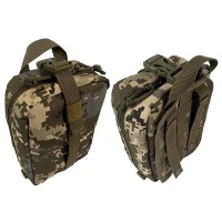 Подсумок аптечка быстросъемная тактическая MOLLE пиксель ВСУ MM-14 для РПС, разгрузки или жилет