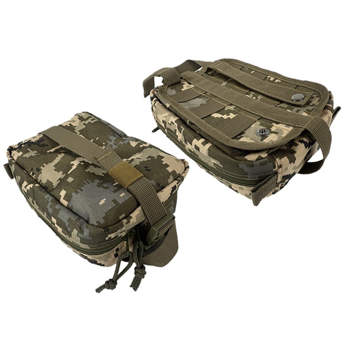 Подсумок аптечка быстросъемная тактическая MOLLE пиксель ВСУ MM-14 для РПС, разгрузки или жилет