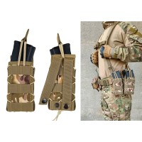Подсумок под магазин АК/РПК одинарный открытый Multicam Arid степной (MOLLE, подсумок на разгрузку, жилет, РПС)