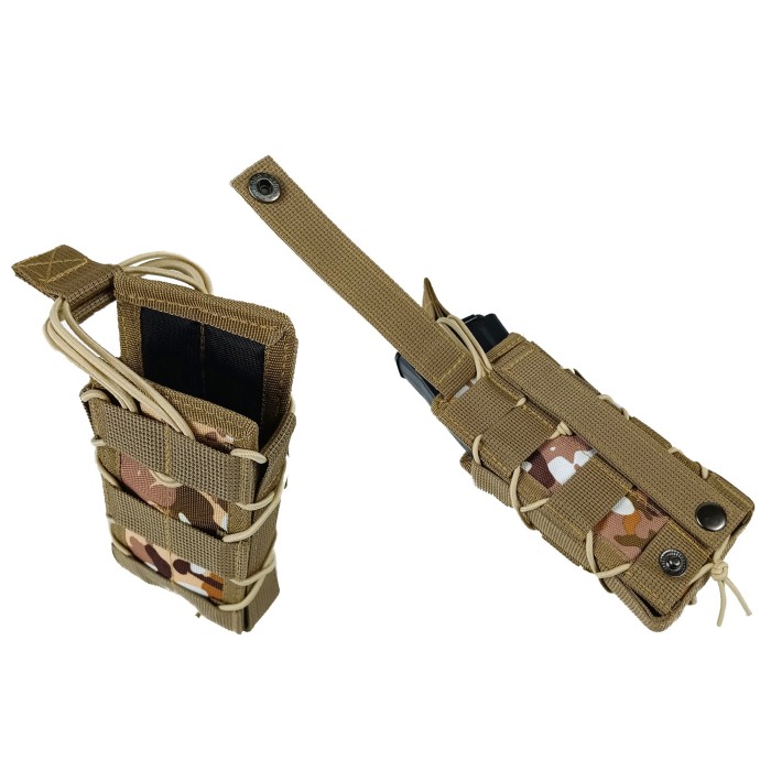 Подсумок под магазин АК/РПК одинарный открытый Multicam Arid степной (MOLLE, подсумок на разгрузку, жилет, РПС)