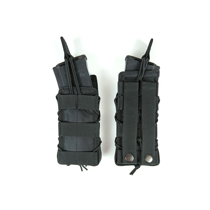 Подсумок под магазин АК/РПК одинарный открытый черный (MOLLE, подсумок на разгрузку, жилет, РПС)