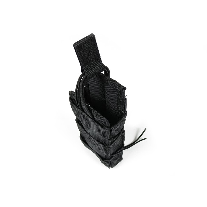 Подсумок под магазин АК/РПК одинарный открытый черный (MOLLE, подсумок на разгрузку, жилет, РПС)