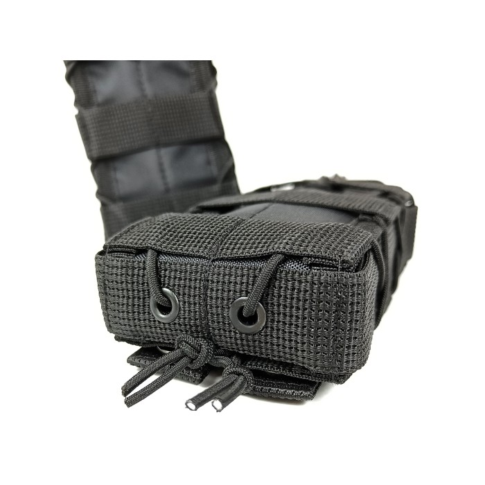 Подсумок под магазин АК/РПК одинарный открытый черный (MOLLE, подсумок на разгрузку, жилет, РПС)
