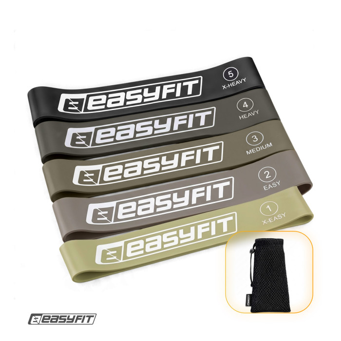 Резинки для фітнесу EasyFit MonoBand набір 5 шт