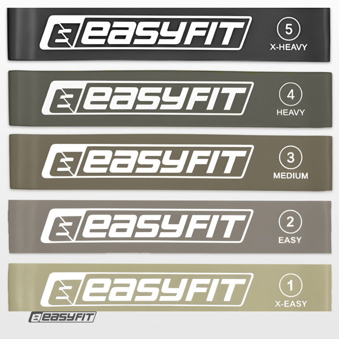 Резинки для фітнесу EasyFit MonoBand набір 5 шт