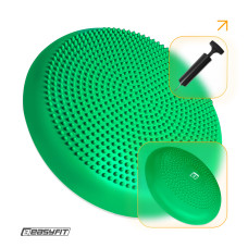Балансировочная подушка массажная EasyFit Balance Cushion-A зеленая + насос