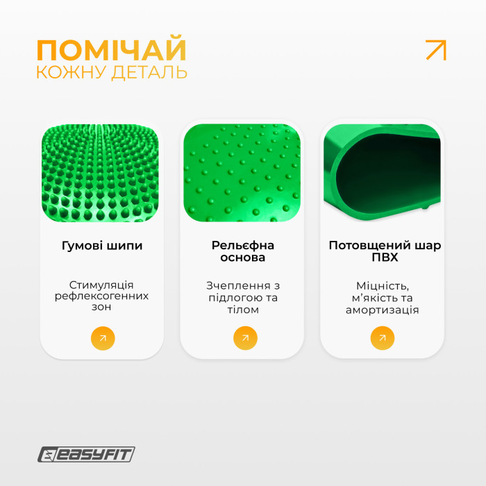 Балансировочная подушка массажная EasyFit Balance Cushion-A зеленая + насос