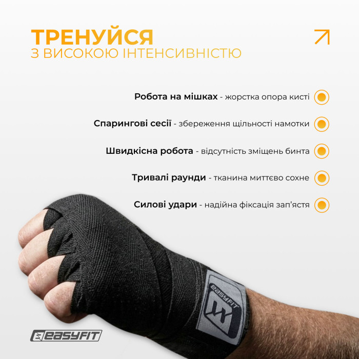Бинти для боксу EasyFit Classic Wrap 5 м