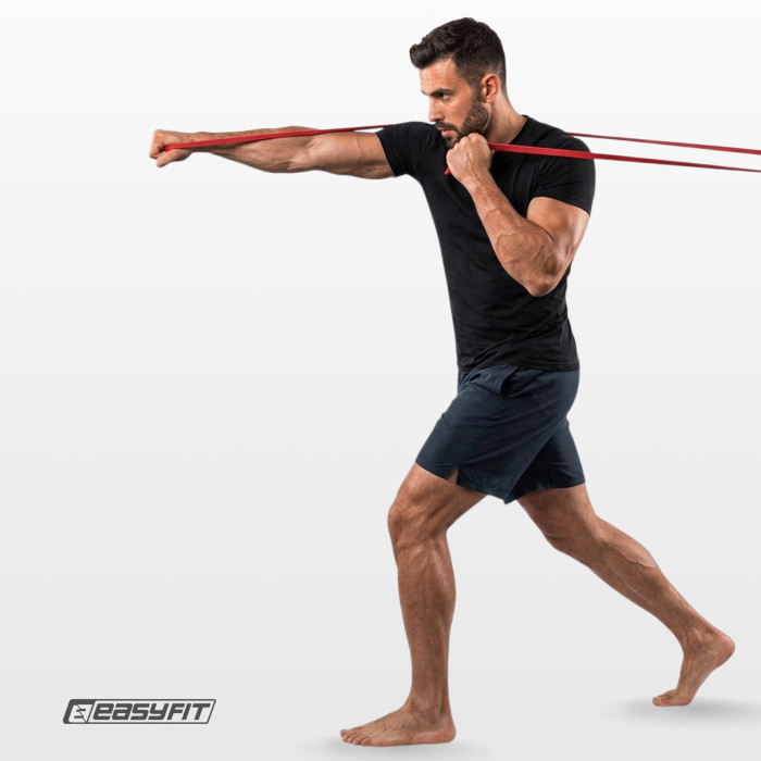 Борцовская резина EasyFit - жгут 10 м червоний (Hard)