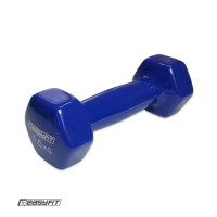 Гантель для фітнесу 1.5 кг EasyFit із вініловим покриттям синя