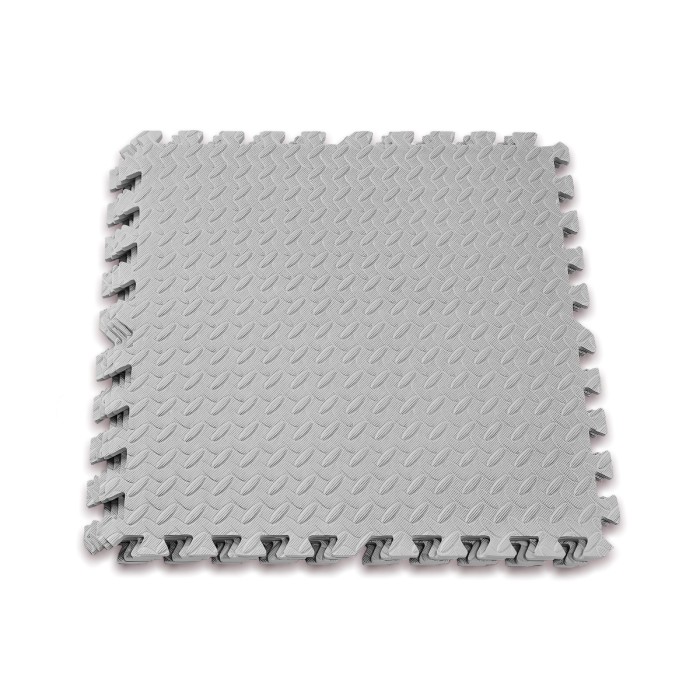 Татами мат EasyFit SwallowTail 4 шт (60х60х1 см) пазл ласточкин хвост серый