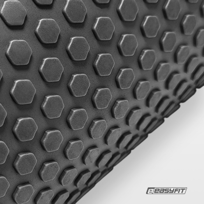 Масажний ролер EasyFit Foam Roller 45 см Чорний