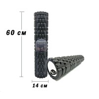 Массажный роллер EasyFit Grid Roller 60 см v.3.1 черный