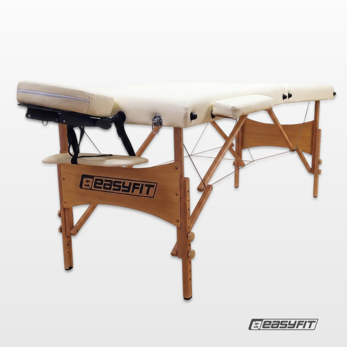 Масажний стіл EasyFit ZenRest кушетка складна Бежевий з чохлом
