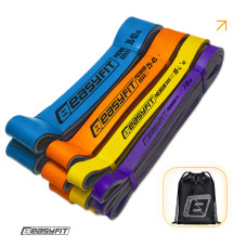 Набір двошарових резинок для підтягування EasyFit Premium 7-63 кг (4 шт)