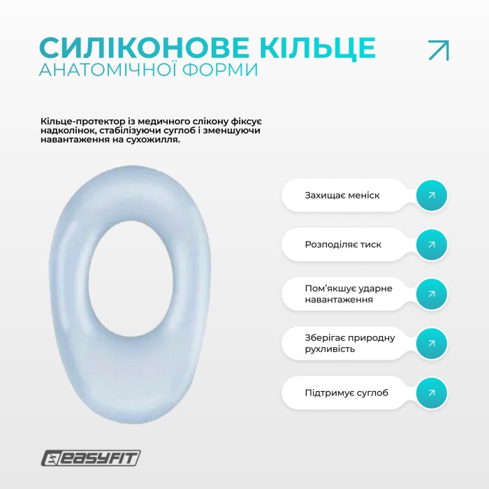 Бандаж (наколенник) ортопедический для коленного сустава с ребрами жесткости и силиконовой вставкой (серый). Размер S