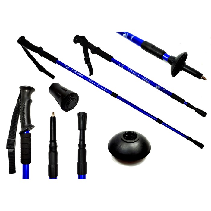 Палка для скандинавской ходьбы EasyFit Energia синяя