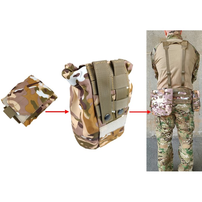 Подсумок для сброса магазинов мультикам степной Multicam Arid (MOLLE, на тактический пояс, разгрузку, РПС)