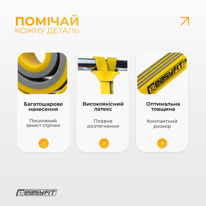 Двошарова резинка для підтягування EasyFit Premium 16-32 кг