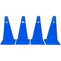 Конусы-фишки спортивные EasyFit 31 см (набор 4 штуки) синие