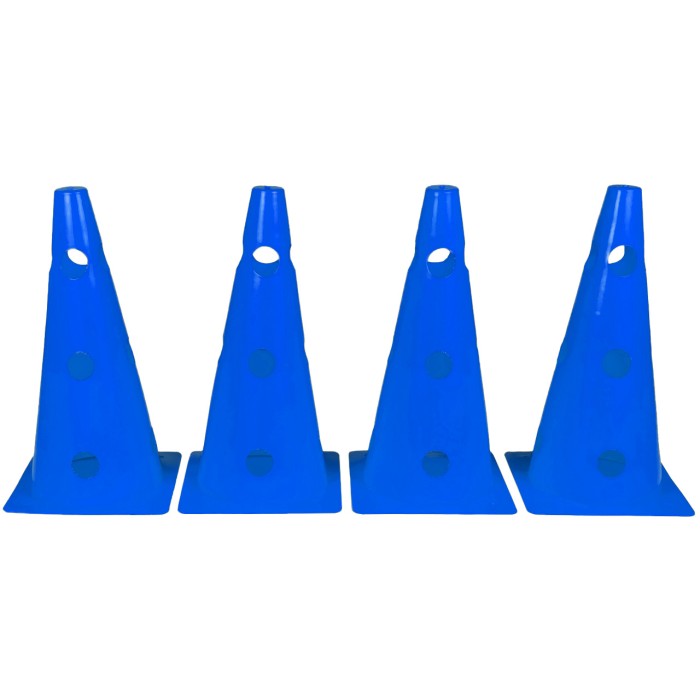 Конусы-фишки спортивные EasyFit 31 см (набор 4 штуки) синие