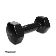 Гантель для фітнесу 3.0 кг EasyFit із вініловим покриттям чорна