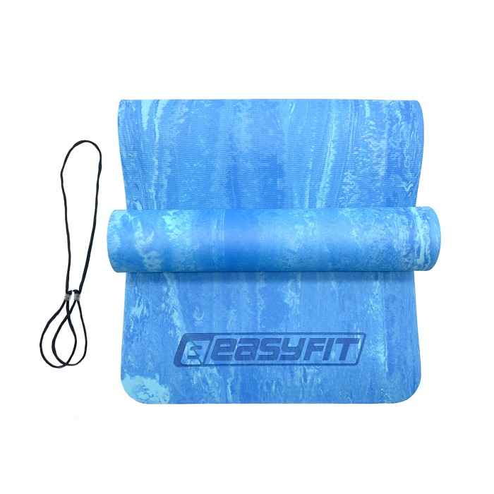 Коврик для йоги и фитнеса EasyFit PER Premium Mat 8 мм Синий