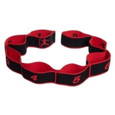 Эспандер ленточный EasyFit с петлями для тренировок красный (HARD)