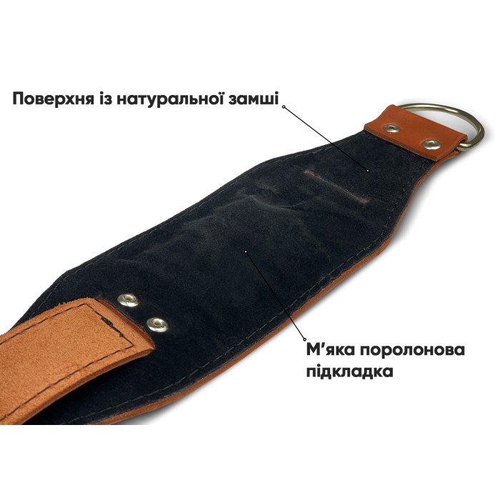 Манжета EasyFit F9 коричневая для тяги на тренажере (кожа)