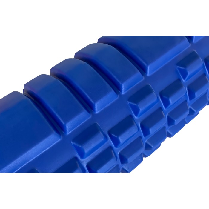 Массажный ролик EasyFit Grid Roller 33 см v.1.1 прочный массажер (синий)