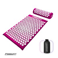 Массажный коврик Easyfit с подушкой (аппликатор Кузнецова) Фиолетовый