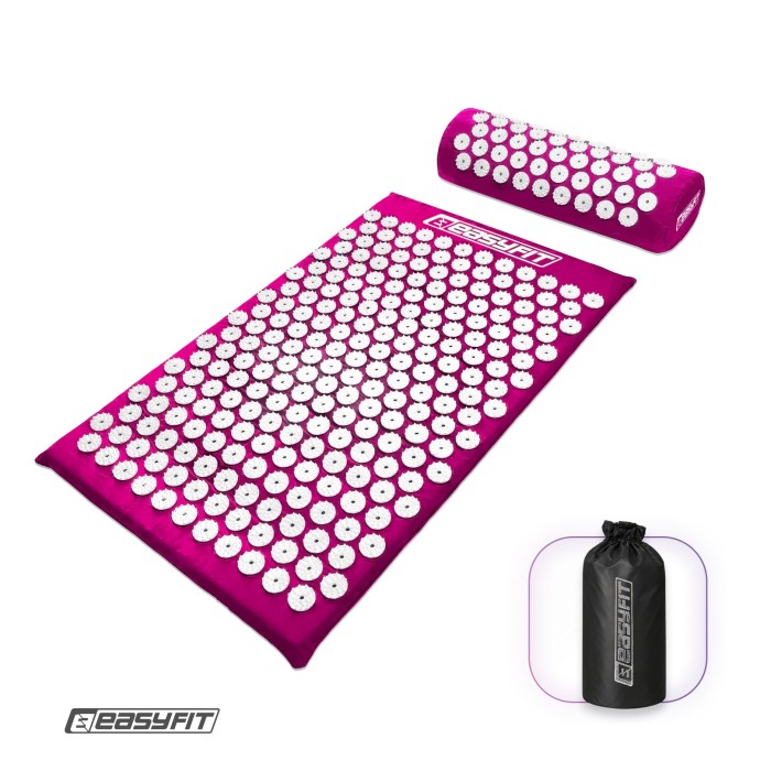 Массажный коврик Easyfit с подушкой (аппликатор Кузнецова) Фиолетовый